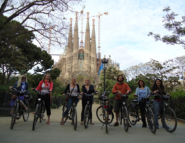 Passeig Barcelona bici Sagrada Família