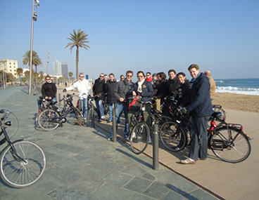 Barcelona bike tour barceloneta beach