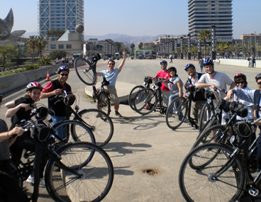 Barcelona bike tour team building